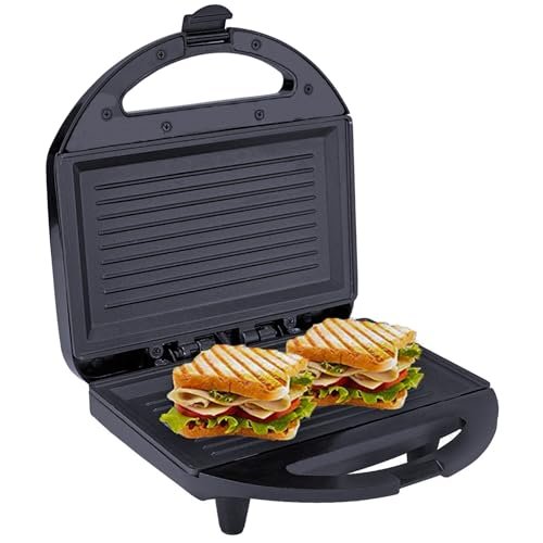 Lifelong Sandwich Griller 750 W, Classic Pro – Auto Cut off & Power Indicator | Sandwich Maker with 4 Slice Non-Stick | Fixed Plates for Sandwiches at Home with 1 Year Warranty (Black, LLSM120G)