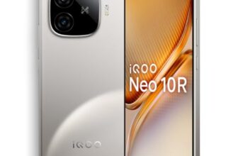 iQOO Neo 10R 5G (Moonknight Titanium, 8GB RAM, 128GB Storage) | Snapdragon 8s Gen 3 Processor | India’s Slimmest 6400mAh Battery Smartphone | Segment’s Most Stable 90FPS for 5 Hours