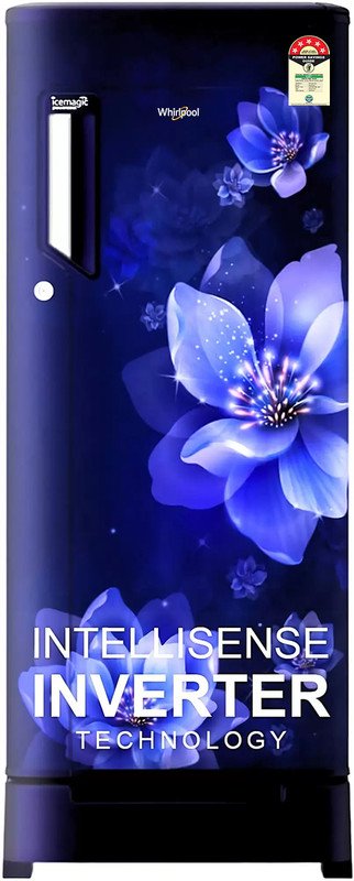 Whirlpool 192 L Direct Cool Single Door 4 Star Refrigerator with Base Drawer(Sapphire Mulia, 215 IMPRO ROY 4S Inv SAPPHIRE MULIA-Z)