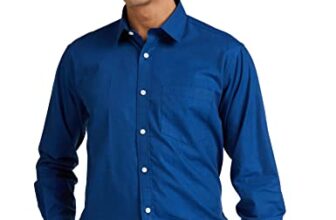 Amazon Brand – Symbol Men’s Solid Regular Formal Shirt (SYMFS-01_Fil100C_Navy 39)