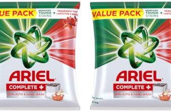 Ariel Complete + Detergent Washing Powder- 4Kg Value Pack (Pack of 2)