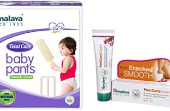 Himalaya Total Care Baby Pants Diapers, Extra Large (12-17 kg), 74 Count & Himalaya Wellness Foot Care Cream | Moisturizes and Soothes Feet |, 50gm