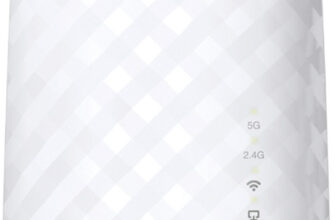 TP-Link RE200 WiFi Range Extender 5 GHz 750 Mbps Wifi Speed Dual Band Internal Antenna Ethernet (Cable Broadband)(White)