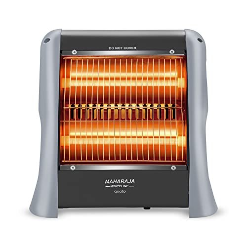 Maharaja Whiteline Quato Neo 800 Watts Quartz Heater | 2 Heat Setting | Easy to Carry | Shock Proof Body (Grey)