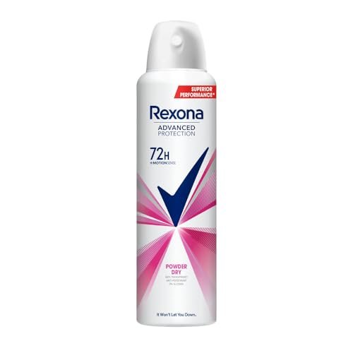 Rexona Powder Dry Advanced Protection Anti-Perspirant Deodorant for Women | 72H* Odour Protection | 0% Alcohol | Leaves No Marks on Clothes| 200ml