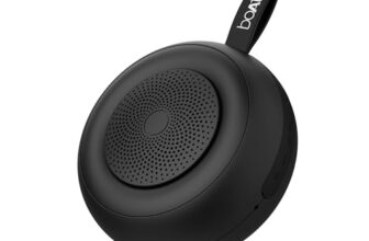 boAt Stone 135 Portable Wireless Speaker with 5W RMS Immersive Sound,IPX4 Water Resistance, True Wireless Feature, Up to 11H Total Playtime, Multi-Connectivity Modes With Type C Charging(Active Black)