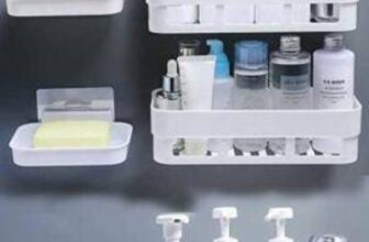 KYASO 3 PCS Shelves + 3 Pcs Soap Dish ABS Plastic Bathroom Accessories(White)