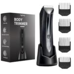 Lifelong Intimate Private Parts Body Trimmer Men | 1 Year Warranty | 100 Mins Runtime, Rechargeable, Pubic Hair Trimmer for Men, Waterproof with 4 Adjustable Heads – Menzo Trimmer (Black)