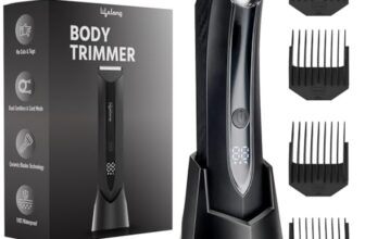 Lifelong Intimate Private Parts Body Trimmer Men | 1 Year Warranty | 100 Mins Runtime, Rechargeable, Pubic Hair Trimmer for Men, Waterproof with 4 Adjustable Heads – Menzo Trimmer (Black)