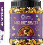 AMAYU Premium Mix Dry Fruits | Healthy Nutmix | Panchmeva | 100% Natural Assorted Fruits & Nuts, Assorted Seeds & Nuts, Almonds, Cashews, Raisins(1 x 250 g)