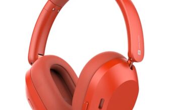 realme TechLife Studio H1 Over The Ear Over Ear Wireless Headphone with 70Hours Playtime 360° Spatial Audio, 40mm Drivers, 80ms Superlow Latency, 43 dB Adaptive ANC-Red