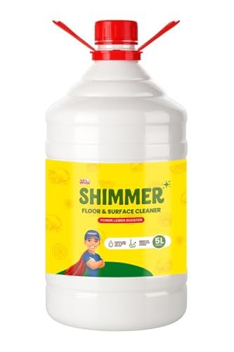Shimmer Floor & Surface Cleaner Phenyl – 5L Mega Jar | Power Lemon Booster Formula | Long Lasting Fragrance