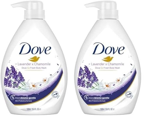 Dove Lavender & Chamomile Go Fresh Body Wash with Relaxing Floral Scent, 1L (Pack of 2)