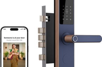 NATIVE By Urban Company Lock Pro with Camera Unlock & Doorbell Connect | 7-Way Unlock |Free Installation Smart Door Lock(Blue)