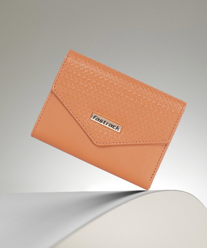 Fastrack Women Casual Tan Fabric Wallet(4 Card Slots)