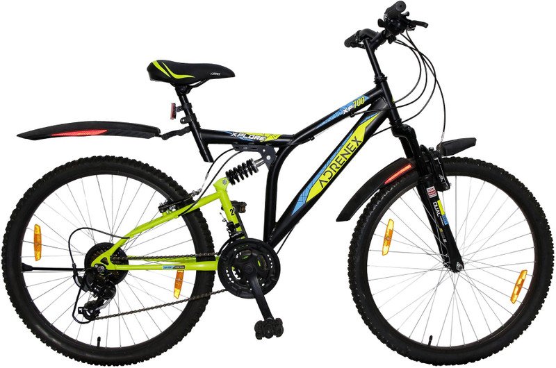 Adrenex by Flipkart Xplore XP 700 85% Assembled with Dual Suspension 26 T (inch) Mountain Cycle(21 Gear, Multicolor, Dual Suspension)