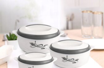 cello Sapphire Grey Pack of 3 Thermoware Casserole Set(500 ml, 1000 ml, 1500 ml)