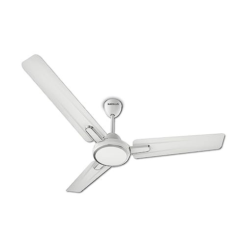 Havells Artemis ES 1200mm Ceiling Fan| Double Ball Bearing| High Air Delivery 380 RPM| Air Flow: 220CMM| 30W Wattage| Ripped Aerodynamic Blades| 2 Years Manufacturer Warranty (Elegant White)