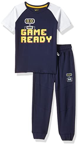 Amazon Brand – Symbol Baby-Boy’s Casual Cotton Pajama Set (SYM-K-SS22-SET-202_Blue_2-3 Years)