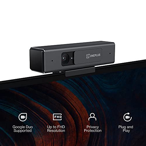 OnePlus Full HD USB Resolution TV Camera (only Compatible for OnePlus Q and U Series TVs) | Privacy Protection (Grey) (2021 Model)