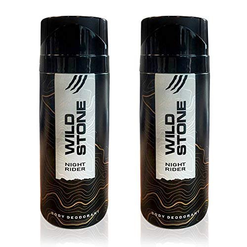 Wild Stone Night Rider Long Lasting Deodorant for Men, Pack of 2 (150ml each)