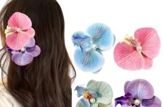 4PCS Flower Clip, Flower Hair Clip, Flower Clips for Women Hair Elegant Floral Hair Accessories with Butterfly Orchid Designs, Ideal for Special Occasions