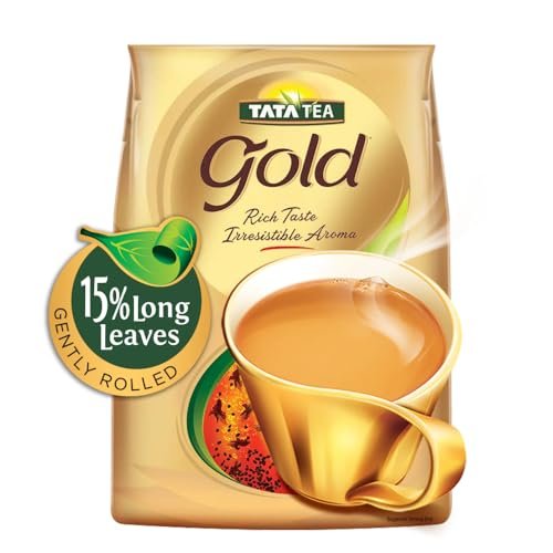 Tata Tea Gold, Assam teas with Gently Rolled Aromatic Long Leaves, Rich & Aromatic Chai, Black Tea, 1.5kg