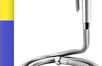 MAYUR ÖCICH HEALTH FAUCET HIGH PRESS (HEAVY DUTY) HF-561 W. 1 MTR FLEXIBLE SS TUBE AND HOOK JET SPRAY [ HAND SHOWER FOR TOILET] WATER TAP [ BATHROOM TAP] COMMODE Health  Faucet(Wall Concealed Installation Type)