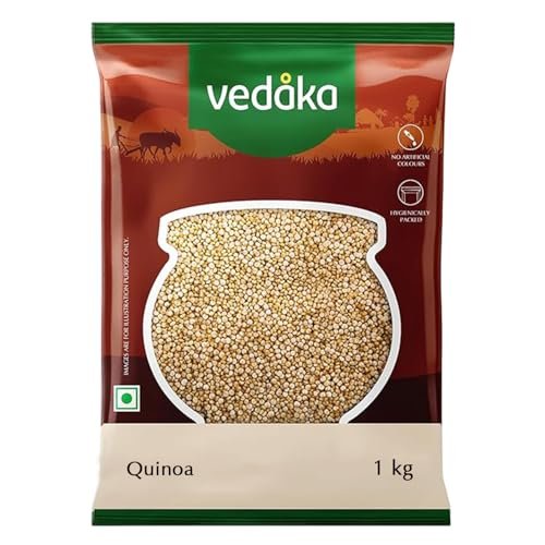 Amazon Brand – Vedaka Quinoa | 1 Kg | Naturally Gluten-Free | Natural Source of Dietary Fiber