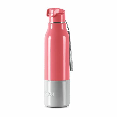 Milton Steel Sprint 900 Insulated Inner Stainless Steel Water Bottle, 630 ml, Pink | Easy Grip | Leak Proof | School | Office | Gym | Hiking | Treking | Travel Bottle