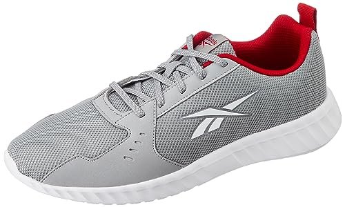 Reebok Mens Ripple Ignite M Pure Grey/White/Vector RED Sneaker – 7 UK (IQ7107)