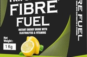 Muscle Fibre TriFuel 3-IN-1 Isotonic Powder | Instant Energy Drink for Workout | Electrolyte Replacements Energy Supplement with added BCAA & L Glutamine – Refreshing Post Workout and Recovery Electrolyte Enhanced Drink – Hydration Powder, Sports Recovery Rehydration [1Kg, Lemon]