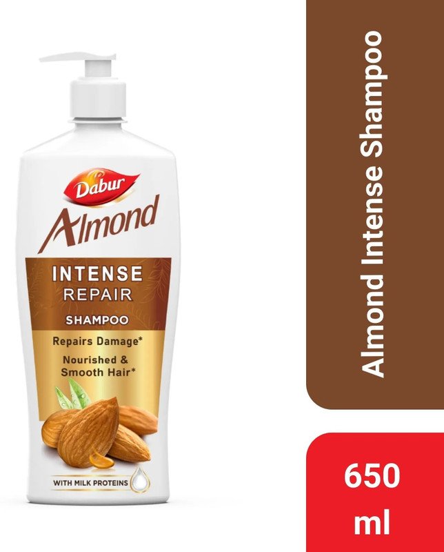 Dabur Almond Intense Repair Shampoo for Dull, Dry and Weak Hair(650 ml)