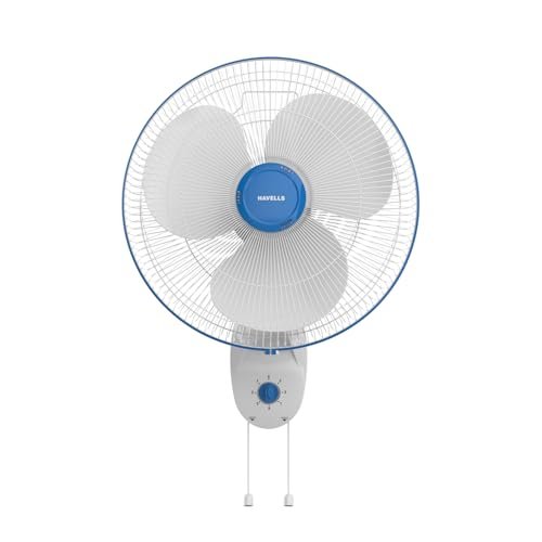 amazon basics High-Speed Table Fan I 3 Adjustable Fan Speeds | Rust Resistant Body | RPM 2100 | 400mm Sweep Length (White)