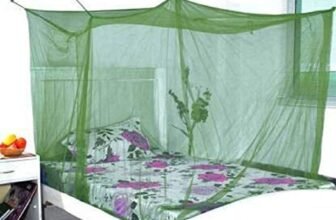 Divayanshi Polycotton Mosquito Net for Bed (Queen Size, Green)