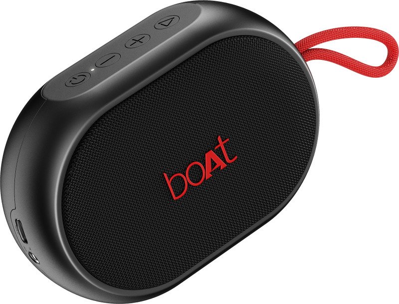 boAt Stone 110, 15 Hrs Playback, TWS Connectivity, Compact Design 3 W Bluetooth Speaker(Raging Black, Mono Channel)