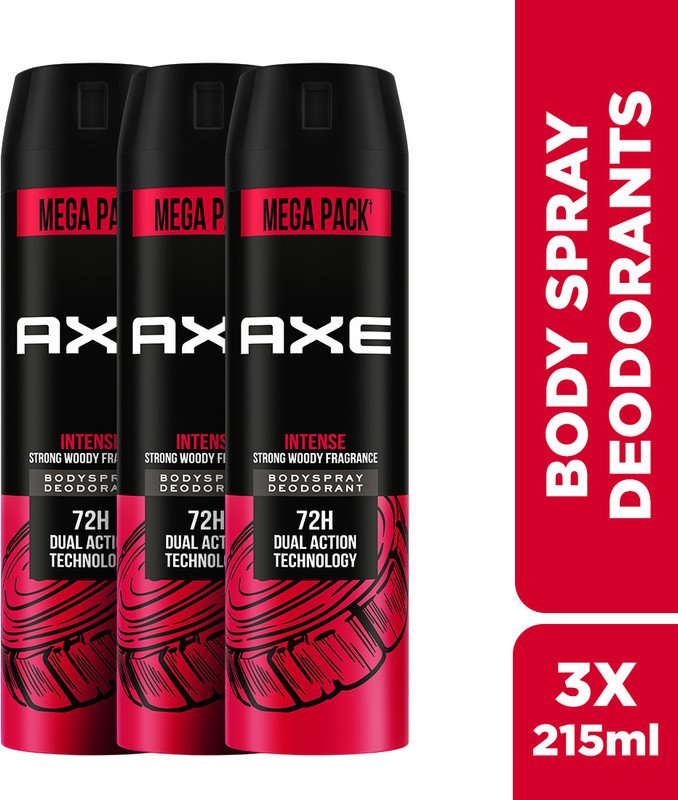 AXE intense Body Spray  –  For Men(645 ml, Pack of 3)