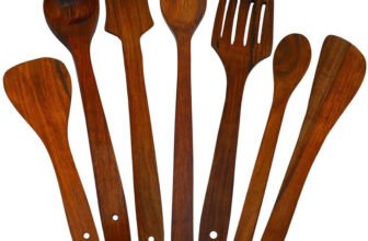 Woodykart Wood Cooking Spoon, Serving Spoon Set(Pack of 6)