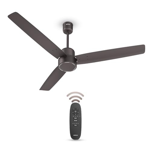 Havells FAB BLDC Ceiling Fan 1200mm, 380 RPM, Savings upto 65%, Reverse Rotation, 4 Modes (Boost, Sleep, Breeze, Mop), Low Wattage 30W, Low Noise, Air Flow:225 CMM, 3 Year Warranty, Cocoa Brown