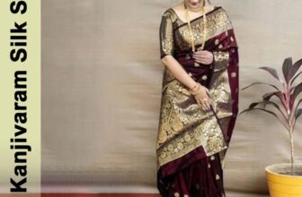 FAB WOVEN Woven Banarasi Silk Blend Saree with Unstitched Blouse(Maroon)