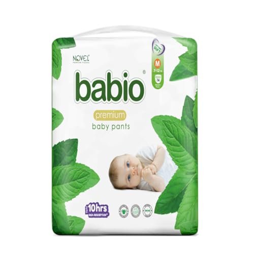 Babio Premiun Baby Diaper Pants with Extra Comfort and Dryness – M (74 Pieces)
