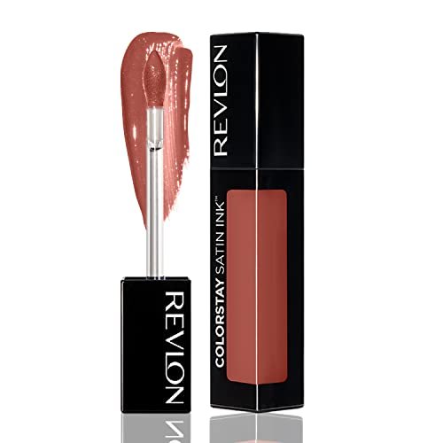 REVLON Colorstay Satin INK, Comfortable, Longwear Rich 16-Hour Liquid lip Color, Formulated with Black Currant Seed Oil & Vitamin E, Eyes On You – (006)