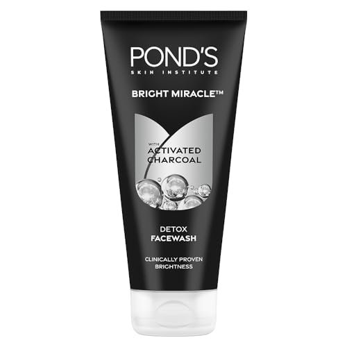 POND’S Pure Detox Face Wash 200 g|| Daily Exfoliating & Brightening Cleanser|| Deep Cleans Oily Skin – With Activated Charcoal for Fresh|| Glowing Skin