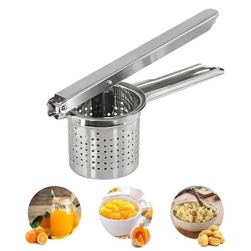 Imaashi Multipurpose Food Press & Ricer – Make Smooth Mashed Potatoes, Apple Sauce, Lemon Squeezes & Purees with Ease