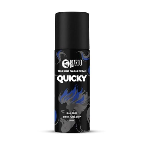 Beardo Quicky Hair Color – Blue Edge, 50 ml | Temporary 1-Day 1-Wash | DIY Instant Hair Color Makeup for Men | No Bleach | No Ammonia | No Damage
