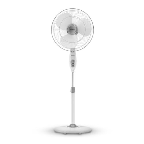 Havells Gatik Pro 400mm Pedestal Fan| 120 Ribs Guard for Safety| Smooth Oscillation| Heavy Base| ISI Marked | 2 Year Warranty | Grey