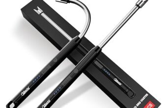 Crasts USB Plasma Rechargeable Electric Gas Lighter for Kitchen, Pooja Room, Candles, BBQ, Multi Purpose – 360 Degree Flexible & Windproof (Multicolour)