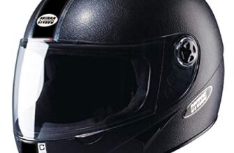 Studds Chrome Eco Full Face Helmet- Black (L), Motorcycling