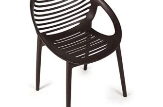 Cello Abacus Chair Set Pack of 6 – Ice Brown | Strong and Durable | Easy to Clean | Chair for Living Room, Bed Room, Kitchen, Office Room, Outdoor | 3 Years Warranty