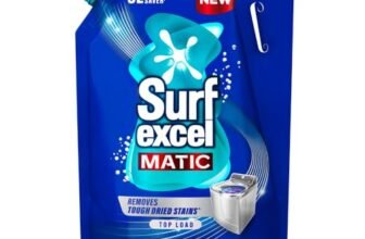 Surf Excel Matic Top Load Liquid Detergent 3L Refill Pouch, Specially designed to remove Tough Dried Stains, 1st time in Washing Machine